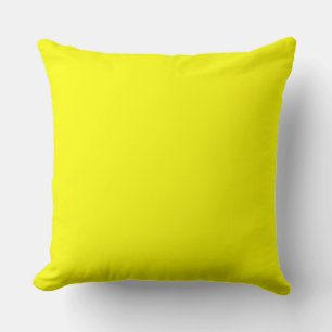 Coussin jeté jaune citron 20" x 20"