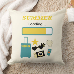 Coussin jeté jaune de chargement d'été