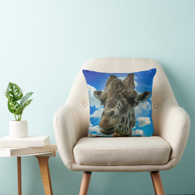 Coussin jeté lama mignon et coloré (Chaise)