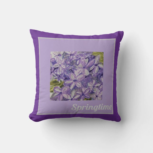 Coussin jeté lilas (Recto)