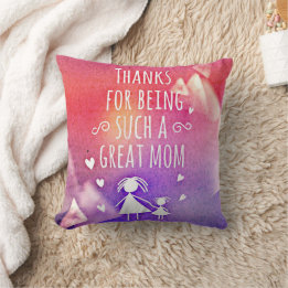 Coussin Jeté Merci Maman Géniale