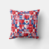 Coussin jeté moderne de la Saint-Valentin pour l'a (Verso)