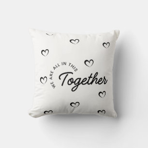Coussin Jeté 'Nous sommes tous ensemble dans cela'