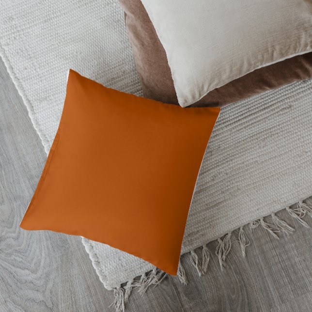 Coussin jeté orange brûlé de style Mid-Century Mod (Créateur téléchargé)