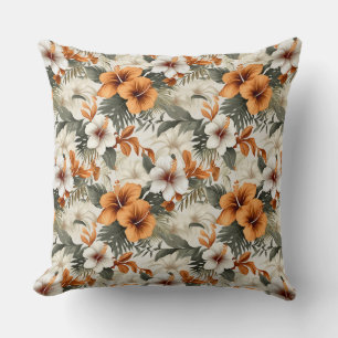 Coussin jeté Palmiers Floraux Tropicaux