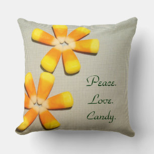 Coussin jeté Peace Love Candy Vacances Saisonniers