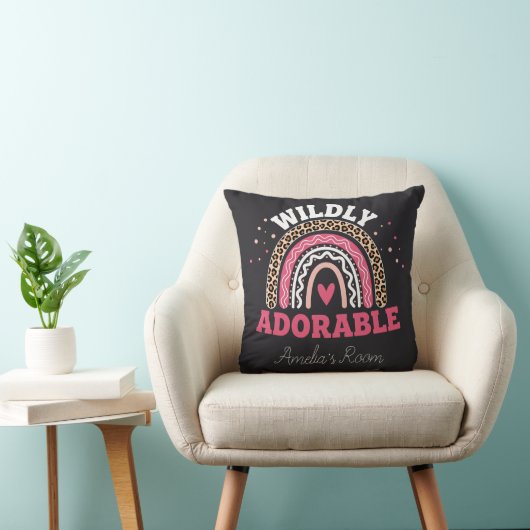 Coussin Jeté personnalisé sauvage bohème léopard arc-en-ci (Chaise)