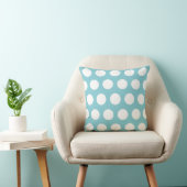 Coussin jeté pois aqua (Chaise)
