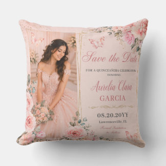 Coussin jeté Quinceañera Rose Pâle