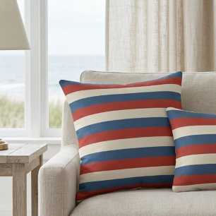 Coussin jeté rayé Americana – Classique
