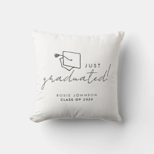 Coussin jeté simple noir et blanc pour la remise d