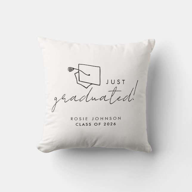 Coussin jeté simple noir et blanc pour la remise d (Recto)
