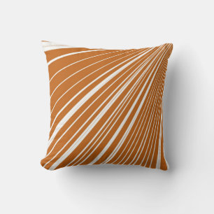 Coussin Jeter Bande d'oreiller orange blanc