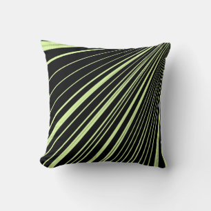 Coussin Jeter Bande d'oreiller verte Noir
