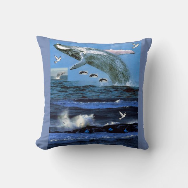 Coussin Jeter des dauphins d'oreiller (Recto)