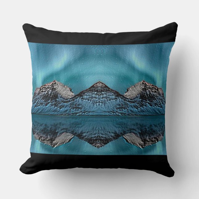 Coussin Jeter l'oreiller avec la montagne virtuelle (Recto)