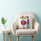 Coussin Jeter l'oreiller avec le couple romantique - Amour (Chaise)