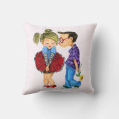 Coussin Jeter l'oreiller avec le couple romantique - Amour (Verso)