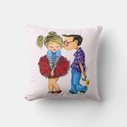 Coussin Jeter l'oreiller avec le couple romantique - Amour (Recto)