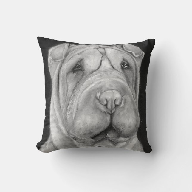 Coussin Jeter l'oreiller - chinois Shar-Pei (Recto)