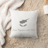 Coussin Jeter l'oreiller (Drapeau de Chypre et coeur à l'a (Couverture)