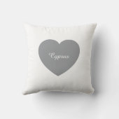 Coussin Jeter l'oreiller (Drapeau de Chypre et coeur à l'a (Verso)