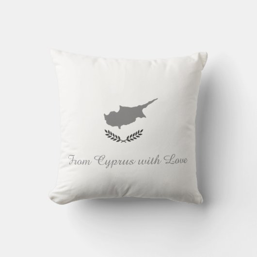 Coussin Jeter l'oreiller (Drapeau de Chypre et coeur à l'a (Recto)