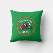 Coussin Jeter l'oreiller Football - Ajouter Nom et numéro (Verso)
