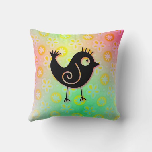 Coussin Jeter l'oreiller/Oiseau lunaire (Verso)