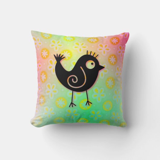 Coussin Jeter l'oreiller/Oiseau lunaire (Recto)