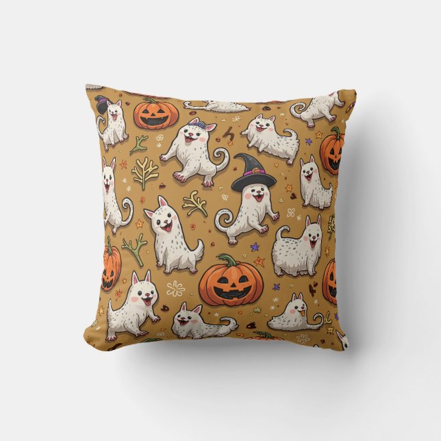 Coussin Jeter l'oreiller pour Halloween (Recto)
