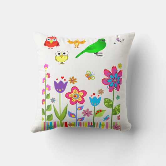 Coussin Jeter Oiseau d'oreiller (Verso)