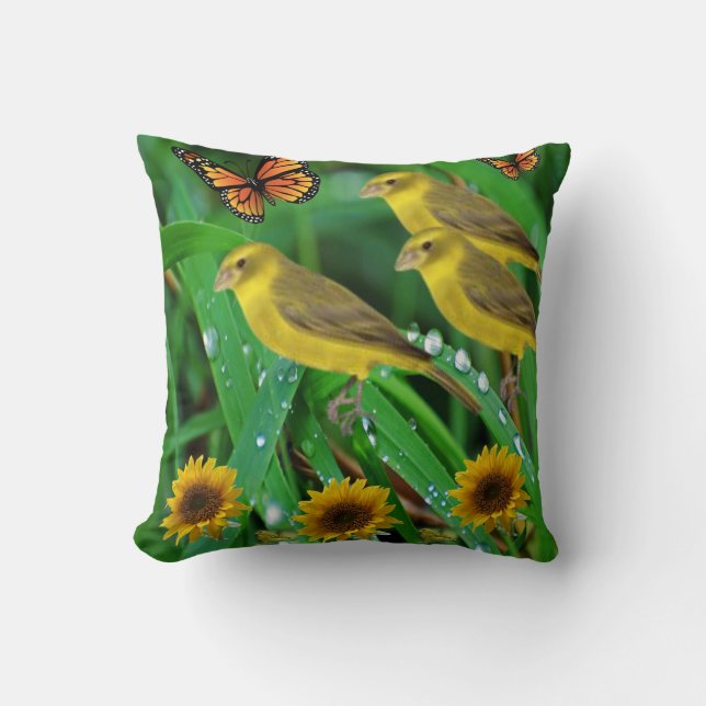 Coussin Jeter Oiseau d'oreiller (Recto)