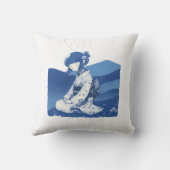 Coussin Jeter Pillow-Blue Kimono Girl (Verso)