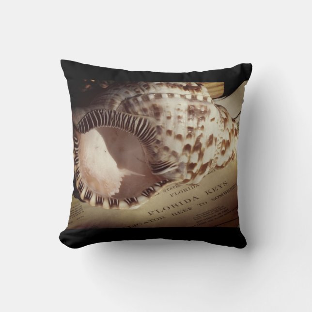 Coussin Jeter Pillow Florida Keys avec Shell (Recto)