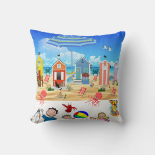 Coussin Jeter Pillows Plage Plage Amusants Octopus