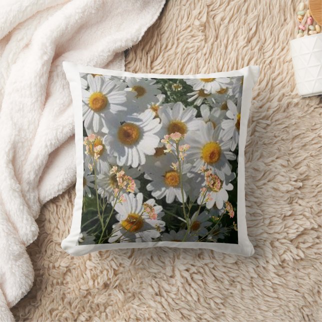 Coussin Jetez De L'Oreiller Fleur De Fleurs De Maisies Dél (Couverture)