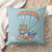 Coussin Jetez le tigre de parachute d'oreiller (Couverture)