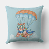 Coussin Jetez le tigre de parachute d'oreiller (Verso)