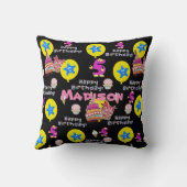 Coussin Jetez l'oreiller, #5 Joyeux 5e anniversaire Noir (Verso)