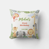 Coussin Jetez l'oreiller avec des animaux mignons. (Recto)