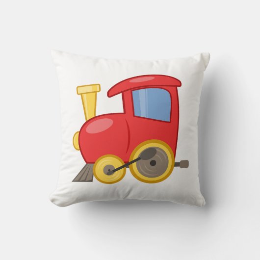 Coussin Jetez l'oreiller/le train de jouets (Recto)