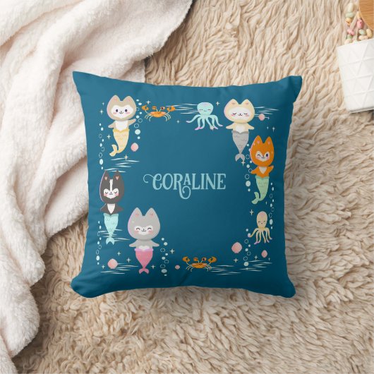 Coussin Jetez l'oreiller sur un thème nautique. (Couverture)