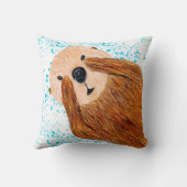 Coussin Jetez un oeil à un bateau Otter de mer (Verso)