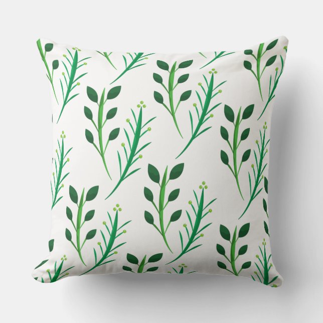 Coussin Jeu cadeau familial moderne tendance verdure chic  (Recto)