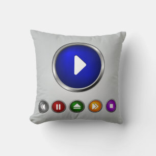 Coussin Jeu de boutons du lecteur MP3 cool
