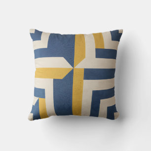 Coussin Jeu de Carré de Zigzag géométrique moderne