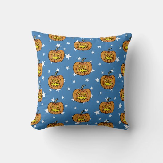 Coussin Jeu de Citrouille d'Halloween personnalisé (Recto)