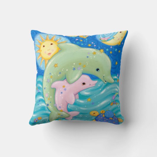 Coussin Jeu de dauphins (Verso)