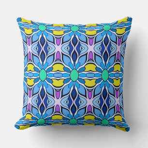 Coussin Jeu de design motif de tissu multicolore moderne